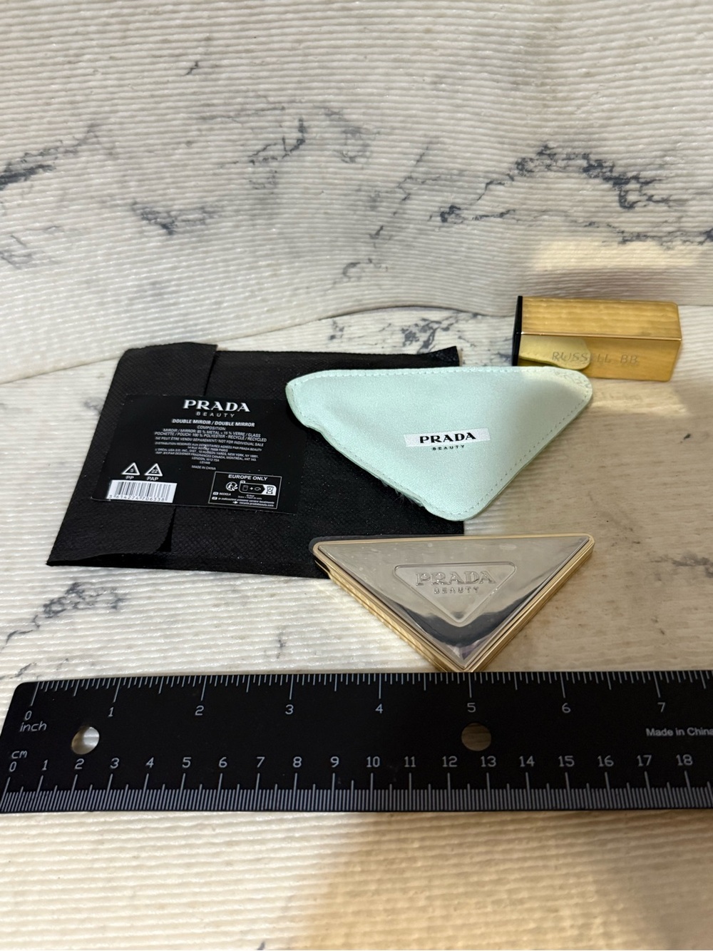 Prada Beauty Triangle Shaped Double-sided Compact Mirror - Picture 8 of 9